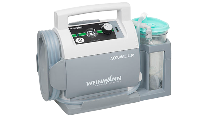 Электрический аспиратор с бесступенчатым регулятором уровня вакуума Weinmann ACCUVAC Lite